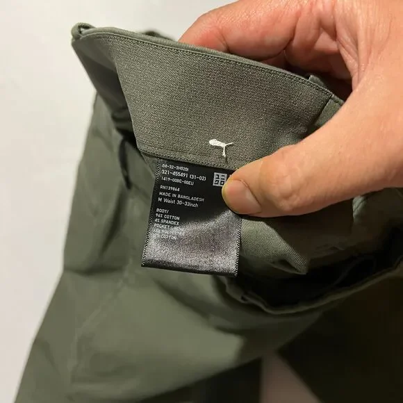 Uniqlo Smart Ankle Pants M (32x28) Green 2-Way Stretch Elastic Waist Drawstring - Picture 4 of 12